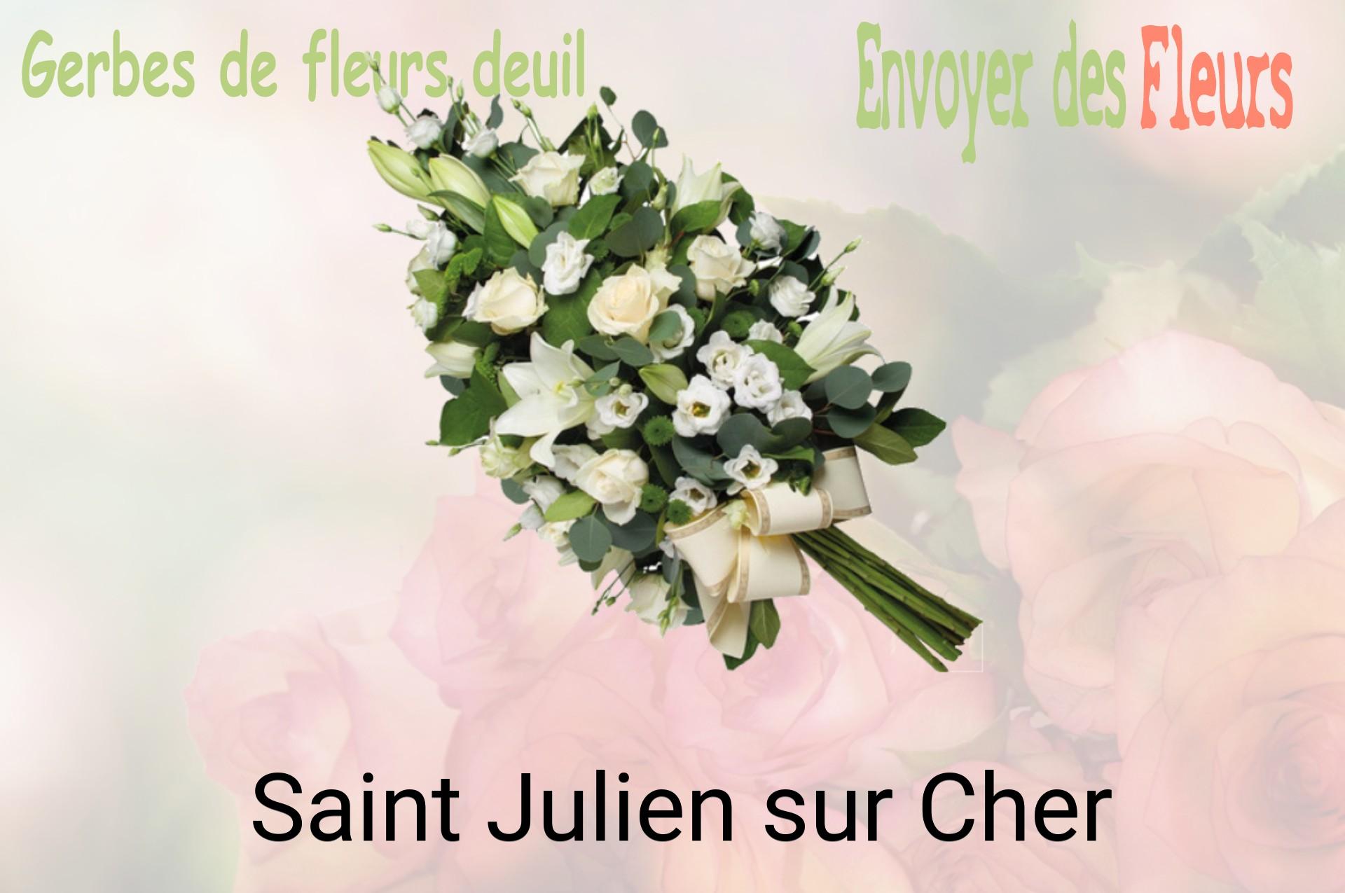 Gerbe de fleurs de deuil livrée à Saint-Julien-sur-Cher